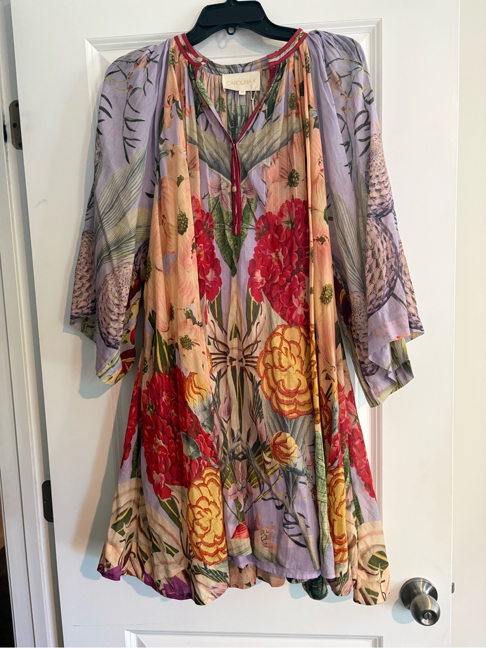 Carolyn Franks Lavender Multi Floral Mini Dress